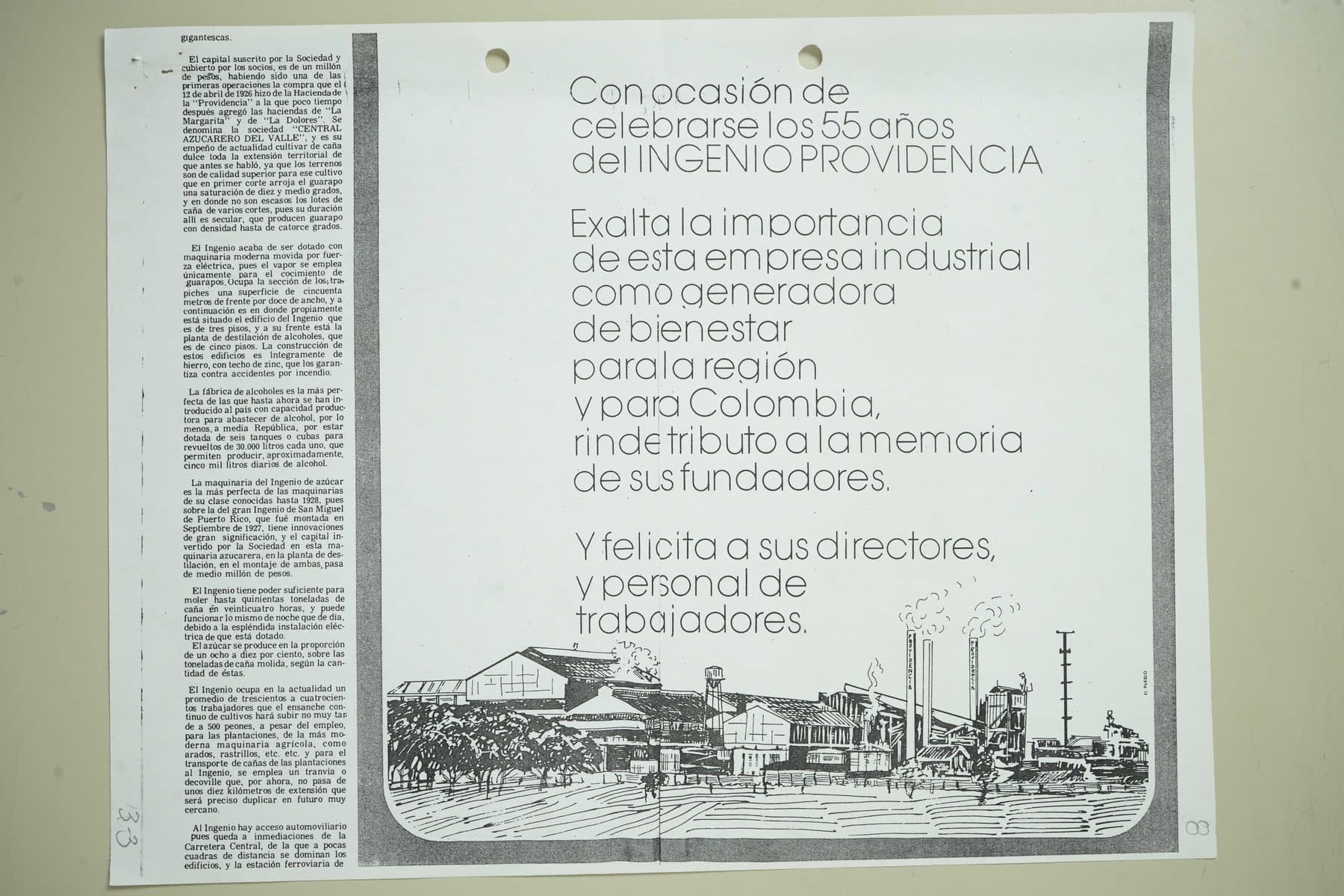 Documento histórico relacionado con la gestión institucional de Providencia